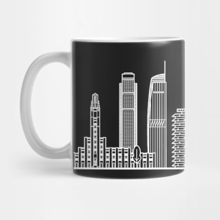 Los Angeles Skyline in white with details Mug